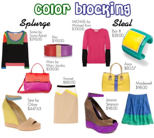 Colorblocking: Splurge vs. Steal