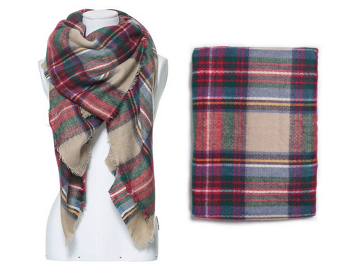 Zara, plaid, scarf