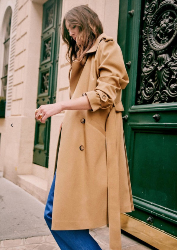 The most basic outerwear essential is a chic, camel trench coat